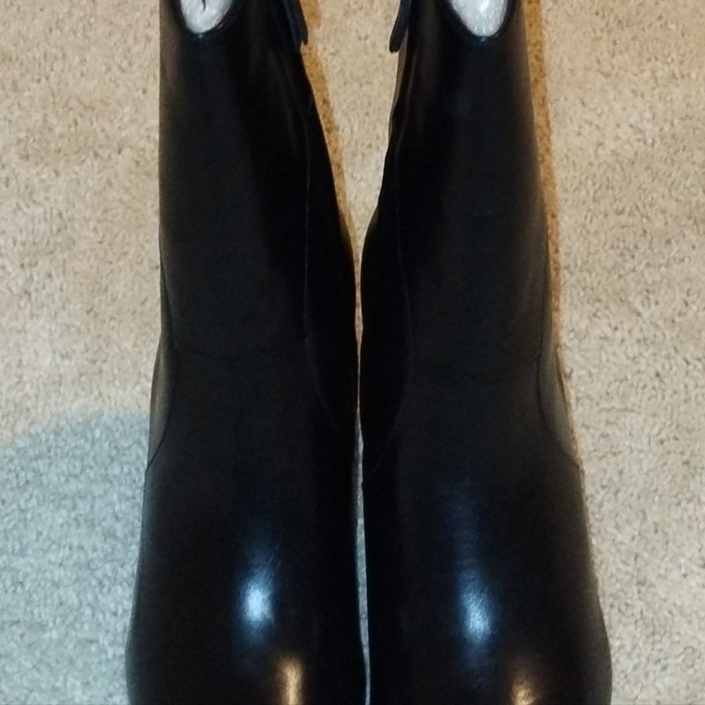 Naturalizer Harlene Black Leather Boots 10M New With Box.
